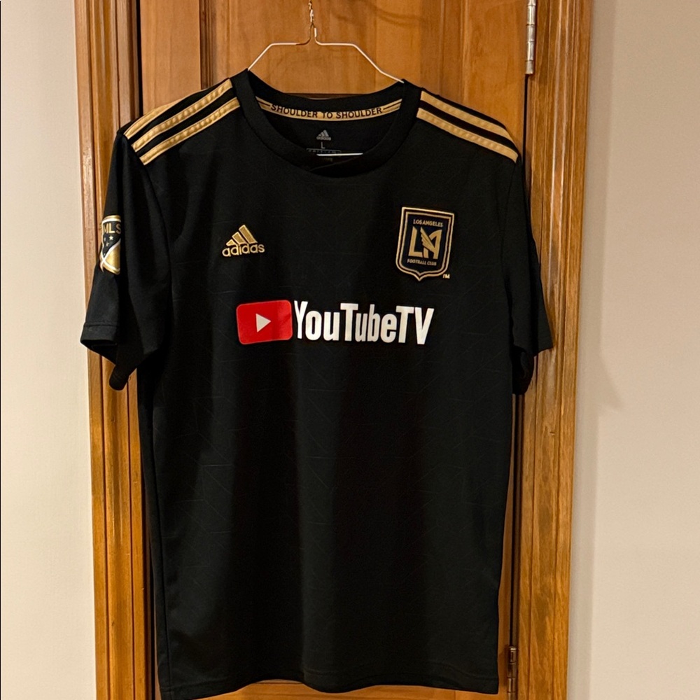 Adidas Black and Gold LAFC Soccer Jersey NWOT size large Price drop